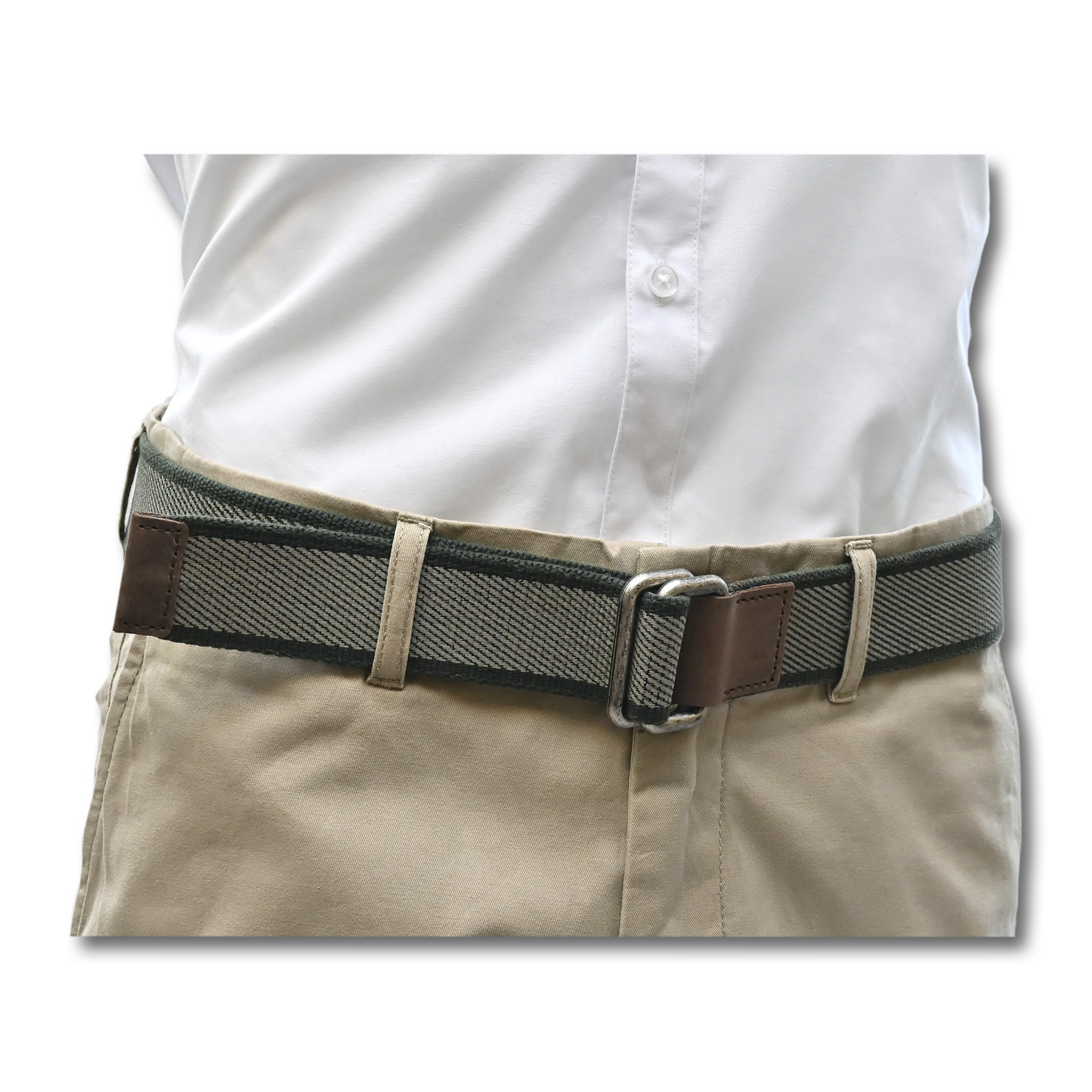 Cinturón Reversible Conwy Beige-Verde - Imagen 4