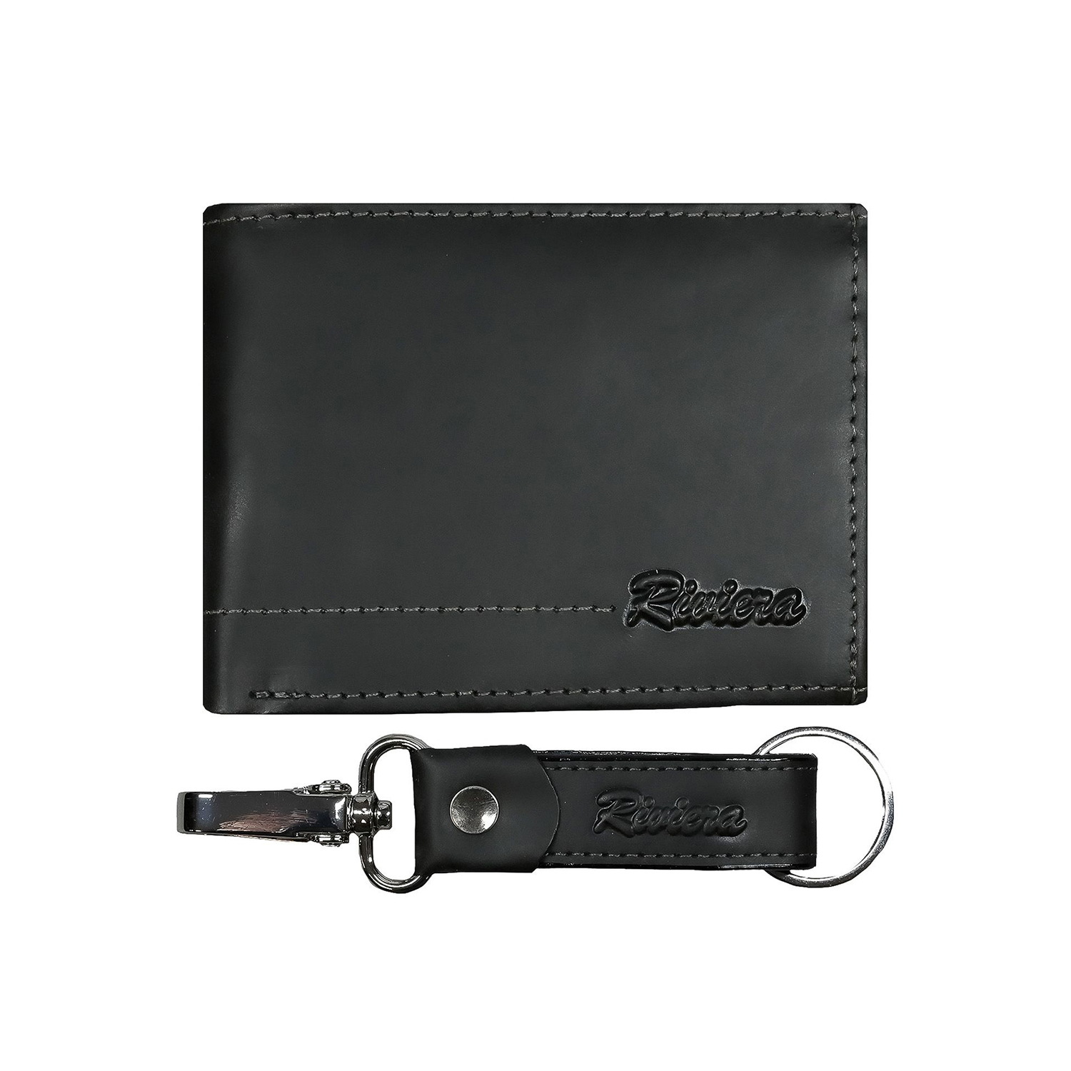 Pack Hombre billetera y llavero Mánchester Negro